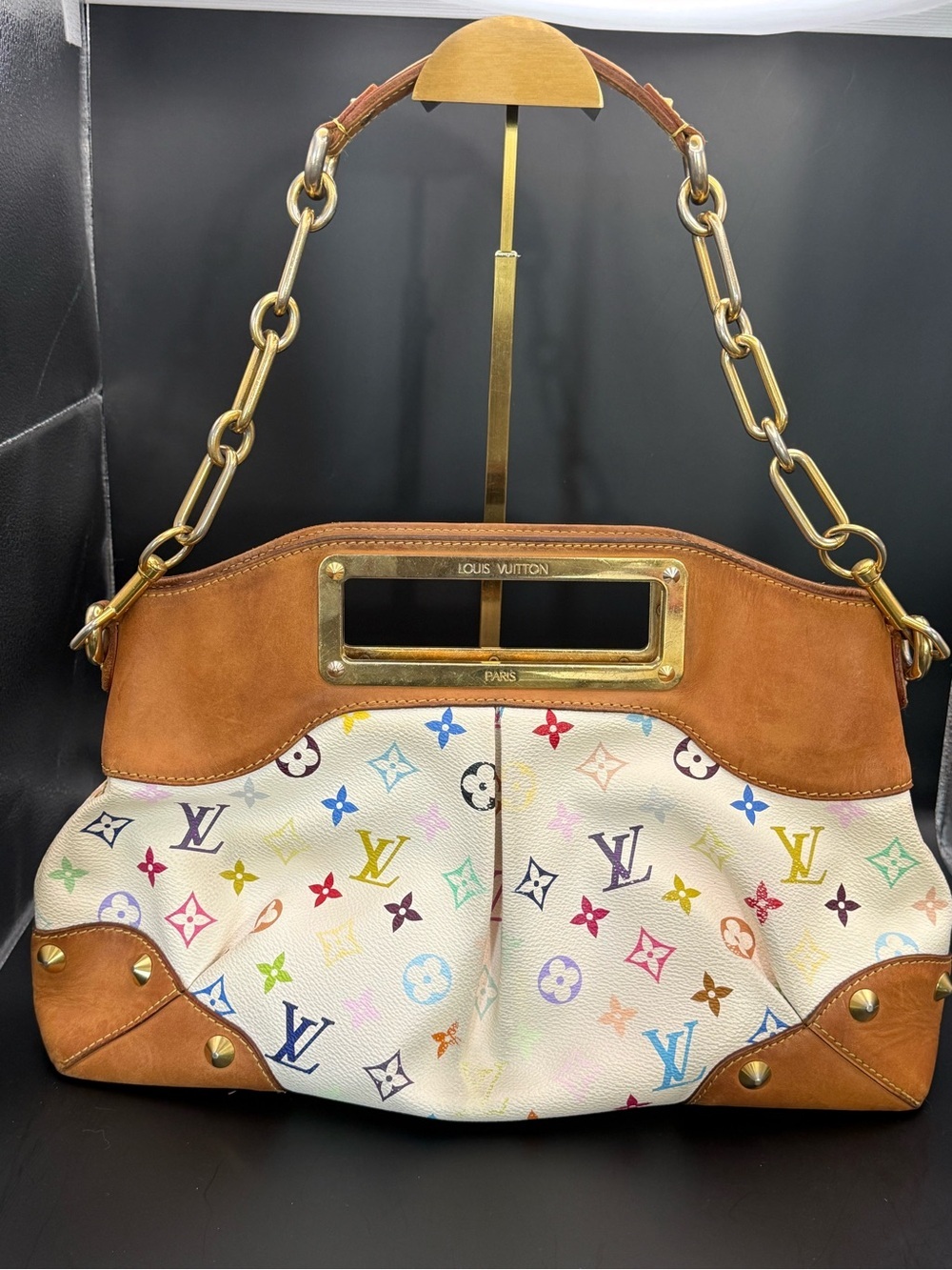 Louis Vuitton Multicolor Marakami Shoulder Bag with Leather Trim. COA, DB